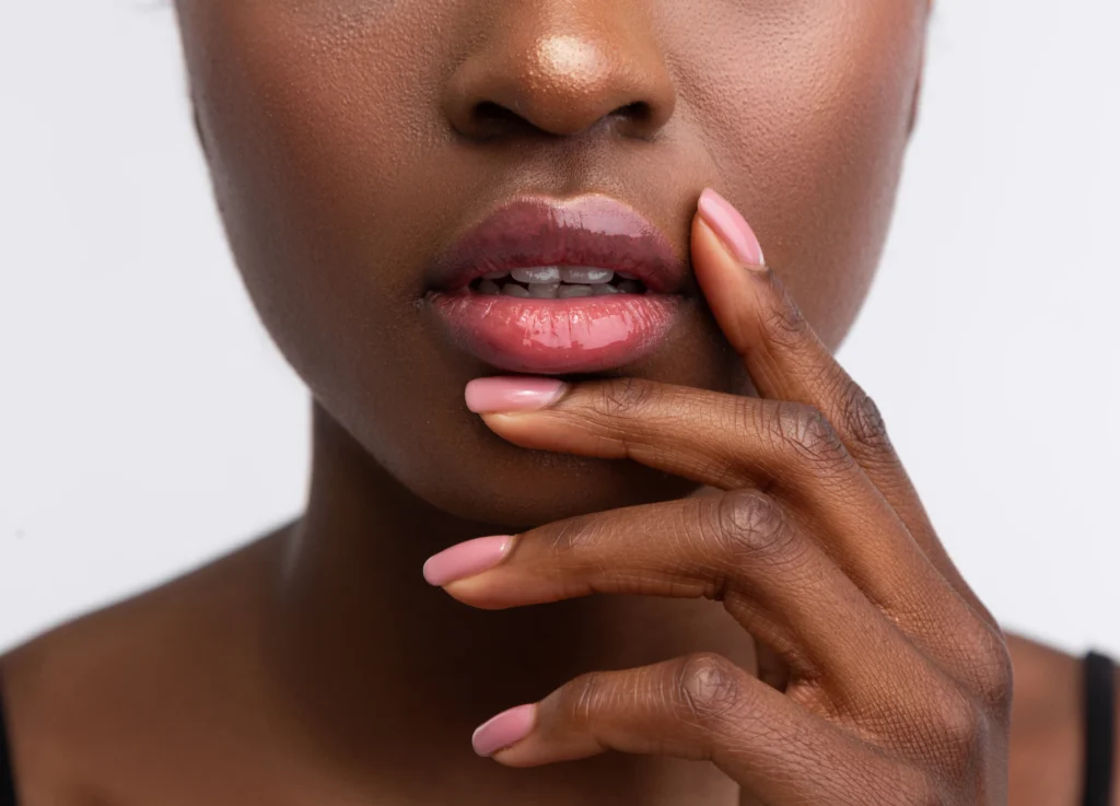 Soft, luscious lips that speak confidence.