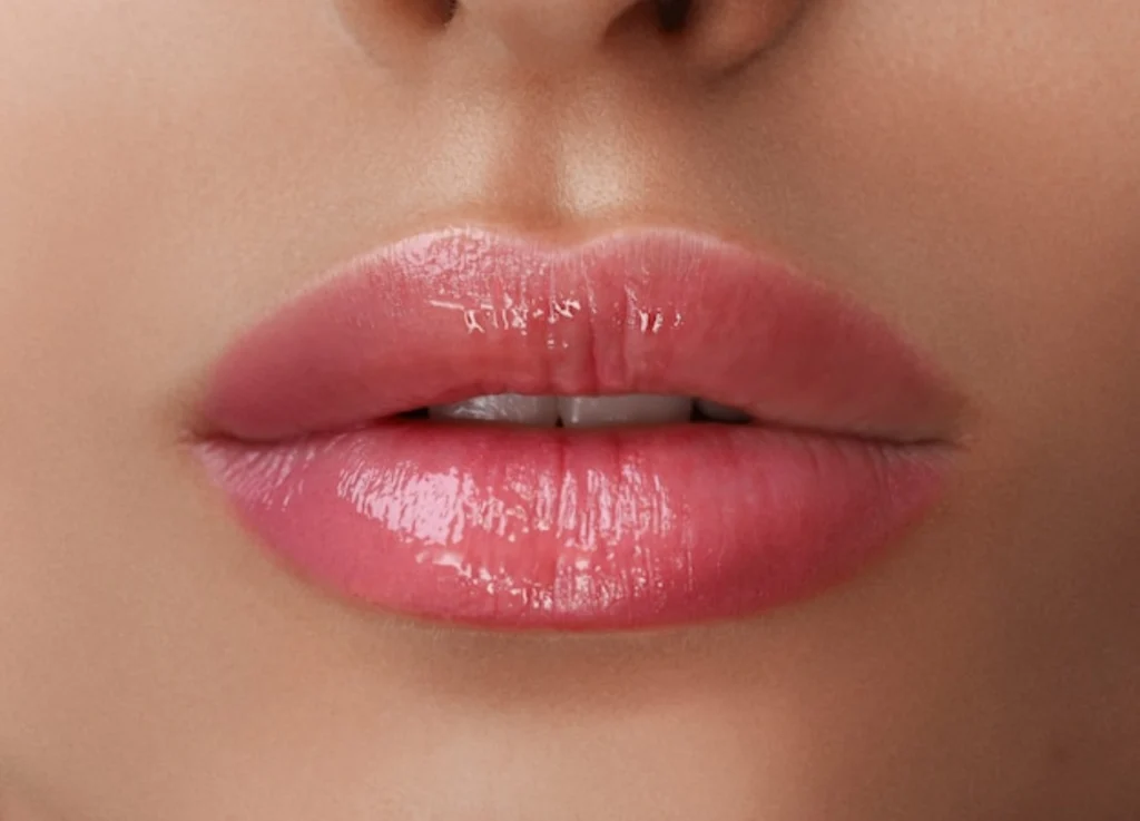 Plump, natural-looking lips with expert filler treatment.