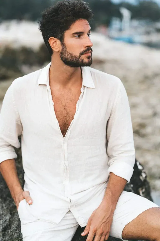 A man thinking with a focused expression